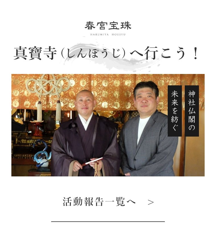 真寶寺(しんぽうじ)へ行こう！ 活動報告一覧へ